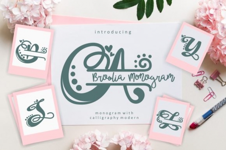 Broolia Monogram Font Download