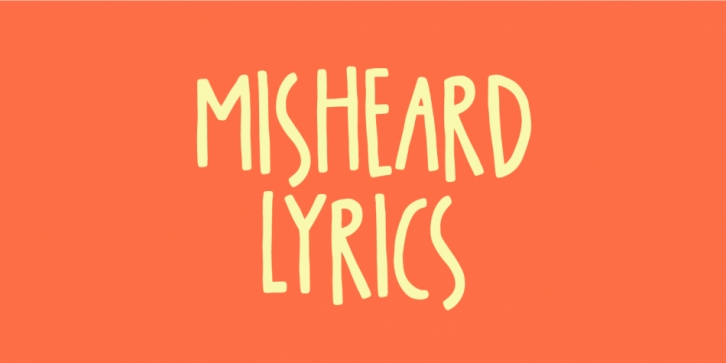 Misheard Lyrics Font Download