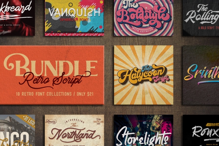 Retro Script Bundle Font Download