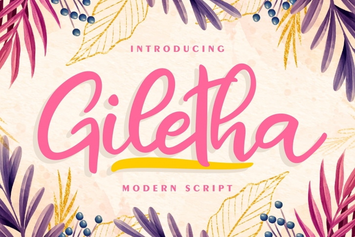 Giletha | Modern Script Font Download