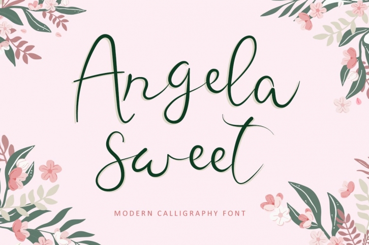 Angela Sweet - Modern Calligraphy Font Font Download