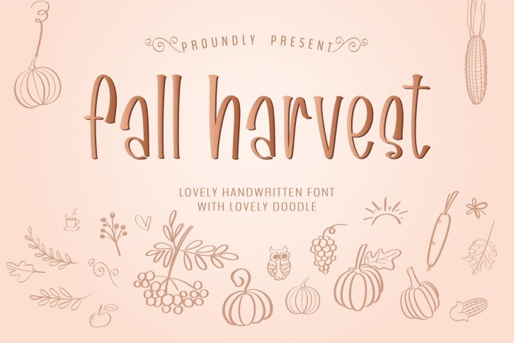 Fall harvest- A handwritten sans serif font Font Download