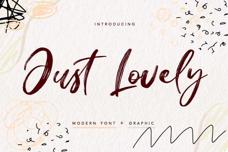 Just Lovely - modern font Font Download