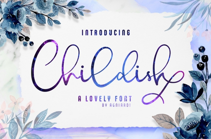 Childish - A Lovely Font Calligraphy Font Download