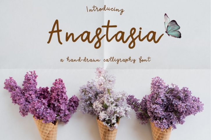 Anastasia a calligraphic font Font Download