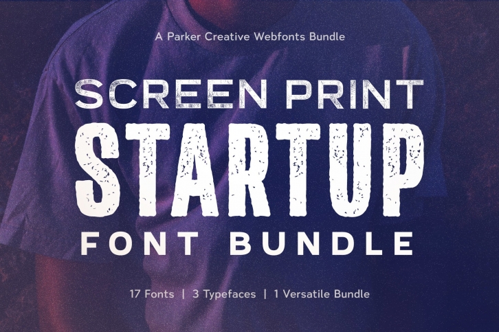 Screen Print Startup Webfonts Bundle Font Download