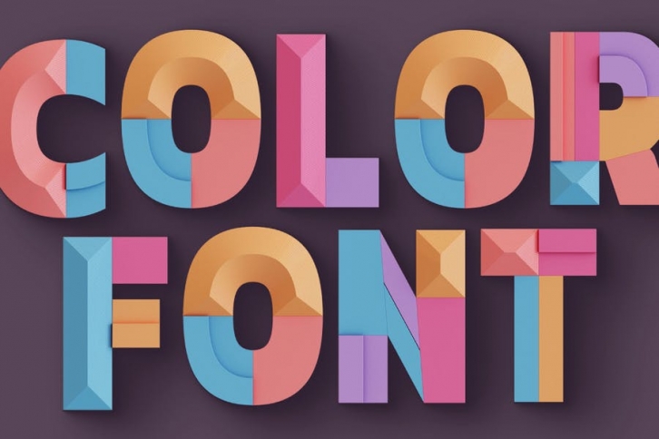 Decorative Geometry - Color SVG Font Font Download