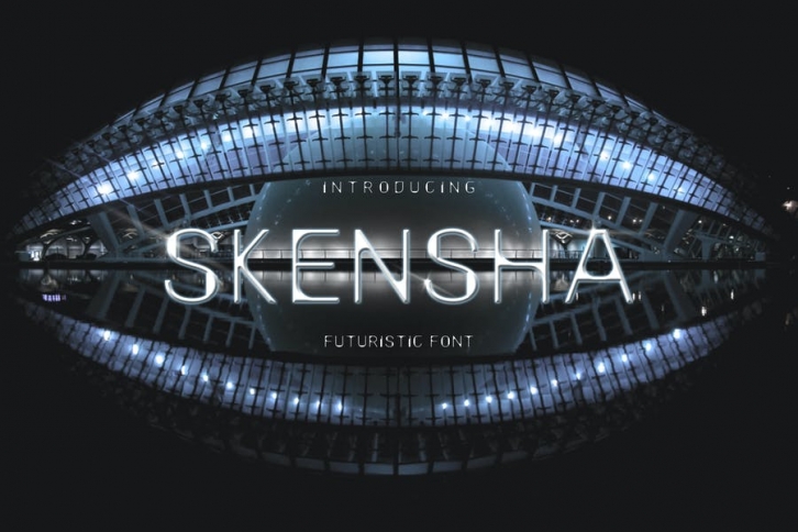 Skensha - Futuristic Font Font Download