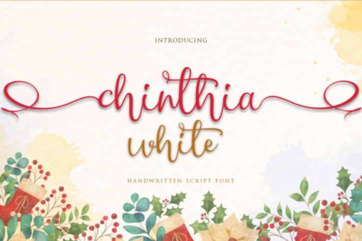 Chinthia White Font Download