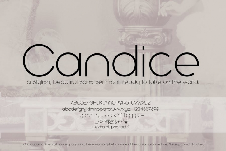 Candice Sans Serif Font (Geometric Font) Font Download