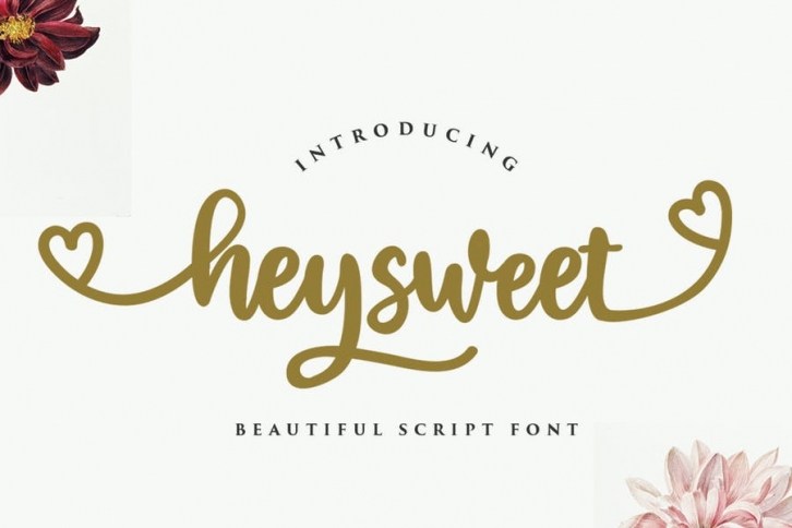Heysweet - a Romantic Swash Font Download
