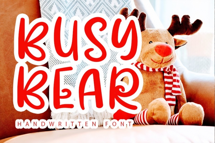 Busy Bear - Modern Monoline Font Font Download