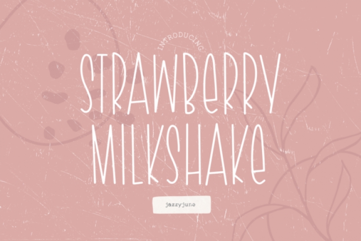 Strawberry Milkshake Font Download