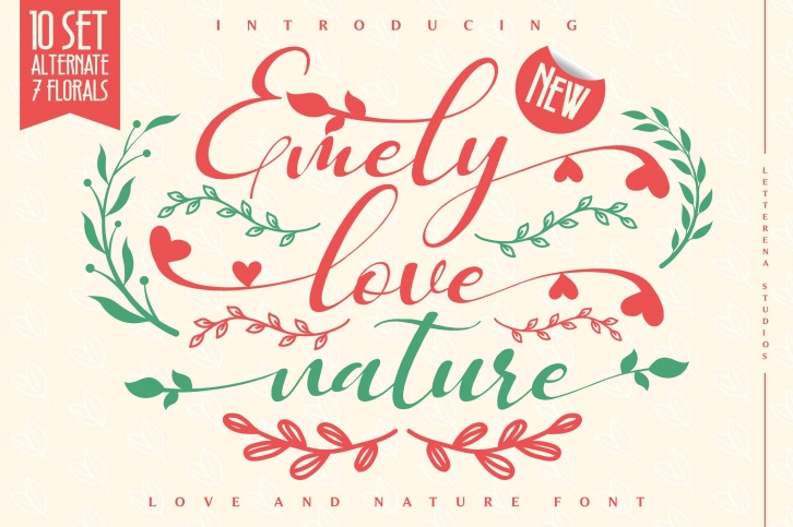 Emely love nature - Love and Nature Font Font Download
