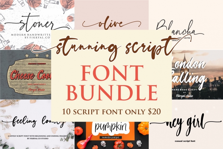 stunning script font bundle Font Download
