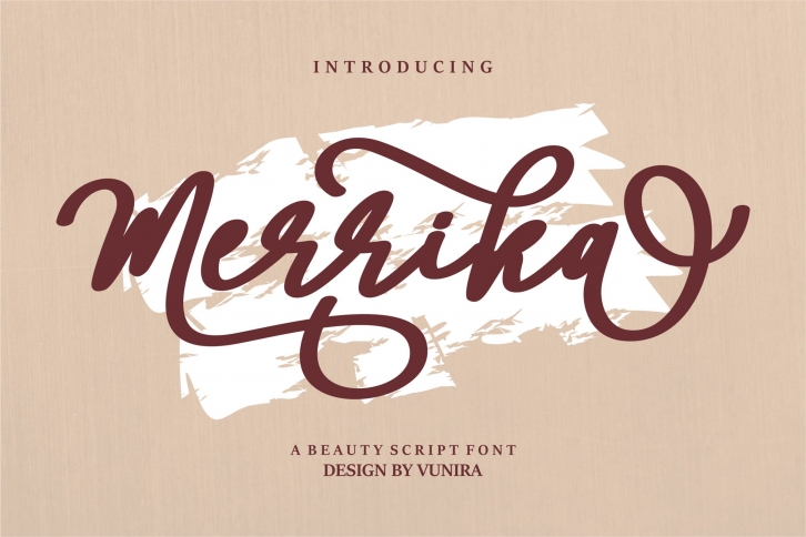 Merrika | A Beauty Script Font Font Download