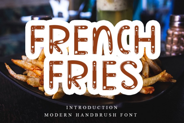 French Fries - Modern Handbrush Font Font Download