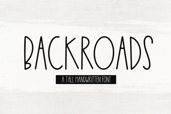 Backroads - A Tall Handwritten Font Font Download