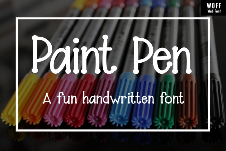 A Paint Pen - A fun handwritten font - WEB FONT Font Download