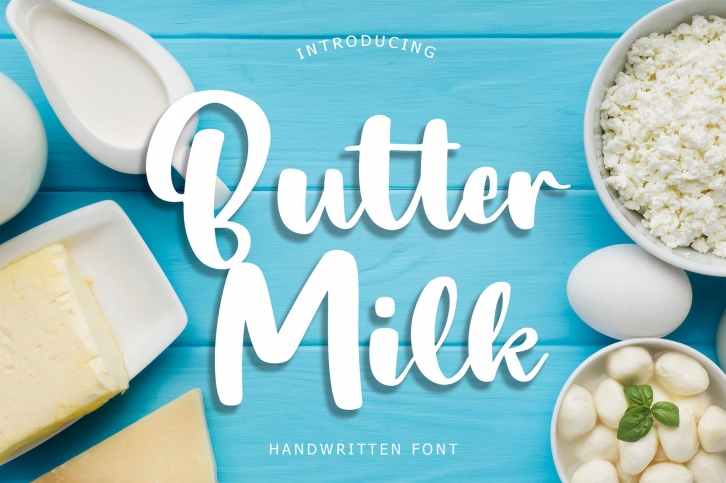 Butter Milk Handwritten Font Font Download