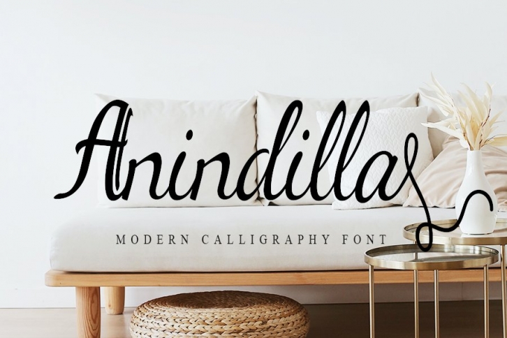 Anindilla - Modern Calligraphy Font Font Download