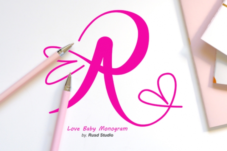 Love Baby Monogram Font Download