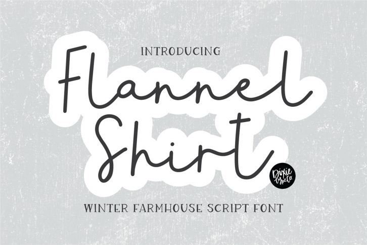 FLANNEL SHIRT a Farmhouse Christmas Script Font Download