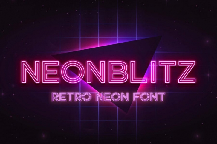 Neonblitz - Retro Neon Font Download
