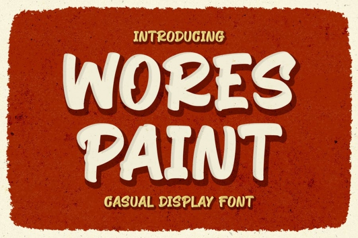 Wores Paint - Casual Display Font Font Download