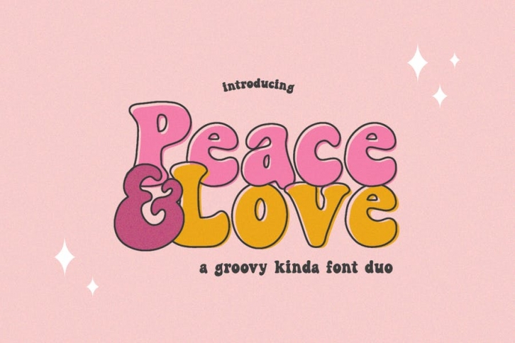 Peace and Love Font Duo Font Download