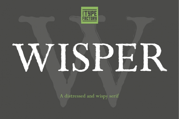 WISPER - a distressed serif WEB FONT Font Download