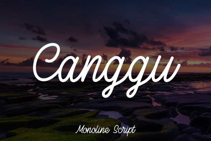 Canggu - Monoline Script Typeface Font Download