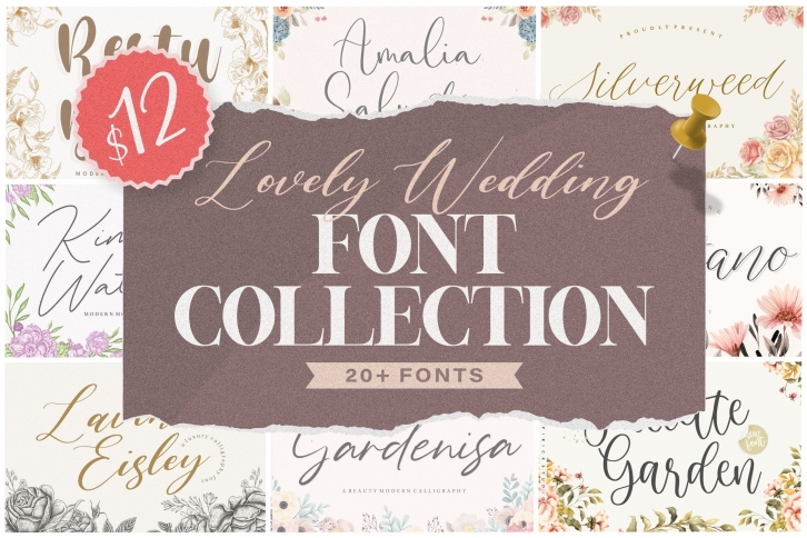 Lovely Wedding Font Collection Font Download