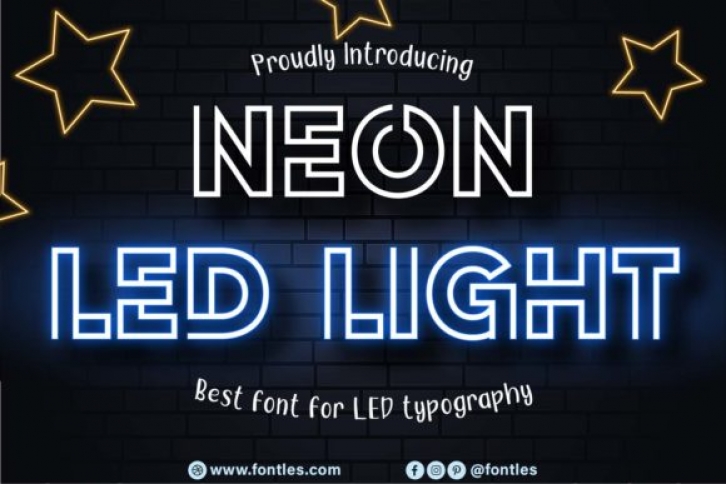 Neon LED Light Font Download