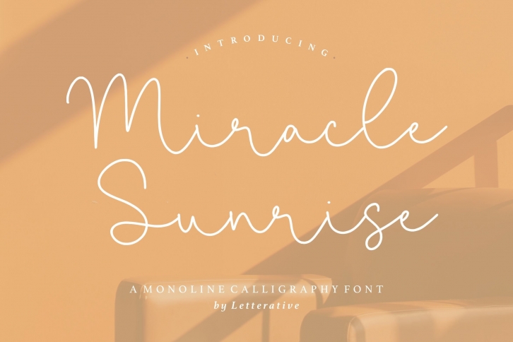 Miracle Sunrise Monoline Calligraphy Font Font Download