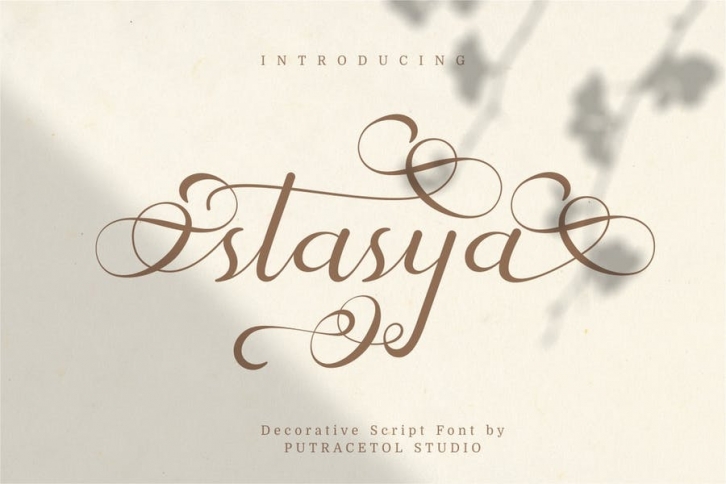 Stasya - Decorative Swirl Font Font Download