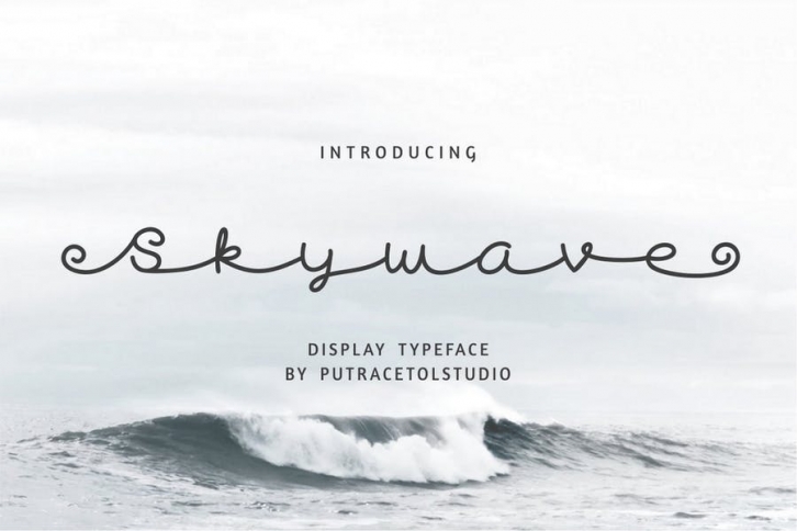 Skywave - Display Cursive Font Font Download
