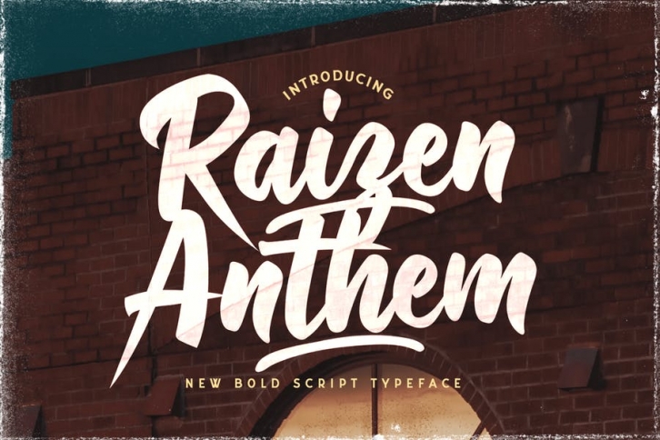 Raizen Anthem - Bold Script Font Font Download