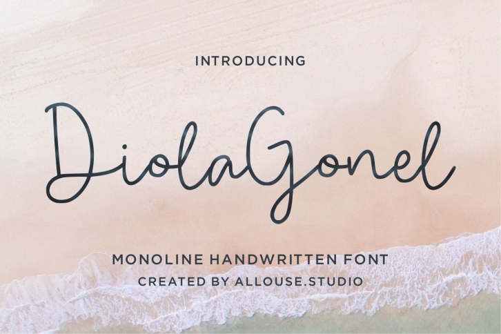 Diola Gonel - Monoline Handwritten Font Font Download