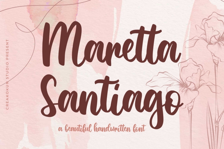 Beautiful Script Font - Maretta Santiago Font Download