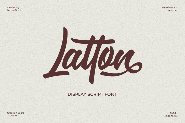 LATTON - Display Script Font Font Download