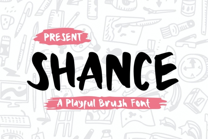 Shance - A Playful Brush Font Font Download