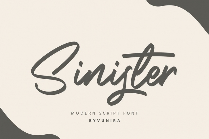 Sinister | Modern Script Font Font Download