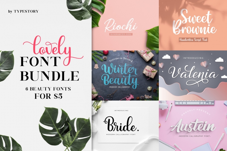 Lovely Font Bundle by Typestory Font Download