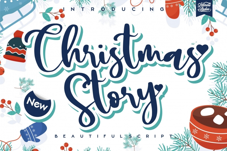Christmas Story - Beautiful Script Font Font Download