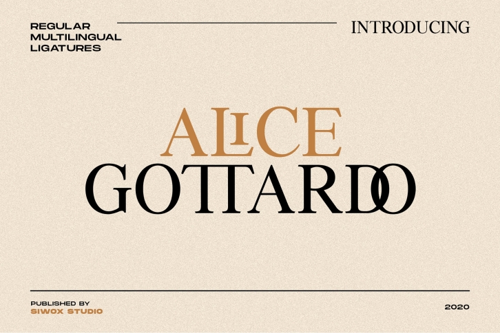 Alice Gottardo  Caps & Ligatures Font Download