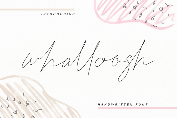 whalloosh - handwritten font Font Download