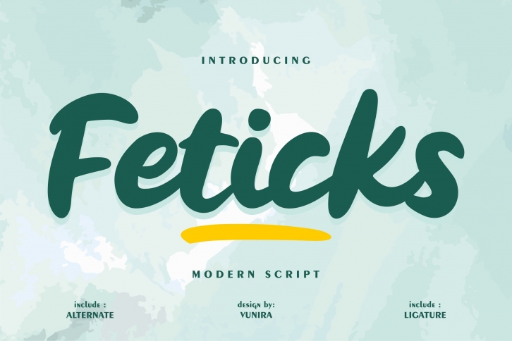 Feticks | Moden Script Font Font Download