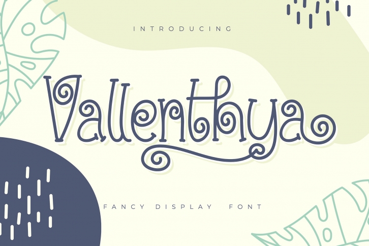 Vallenthya | Fancy Display Font Font Download