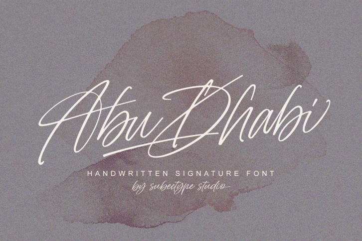 Abu Dhabi - Handwritten Signature Font Font Download